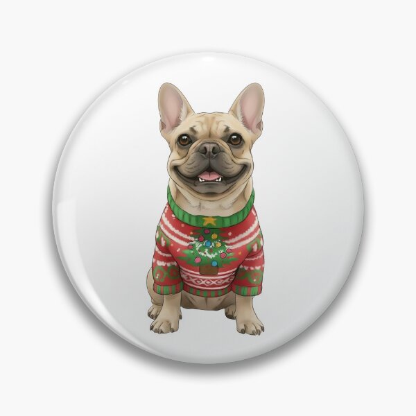 Item preview, French Bulldog in Holiday Sweater designed and sold by TheNumbersGeek.