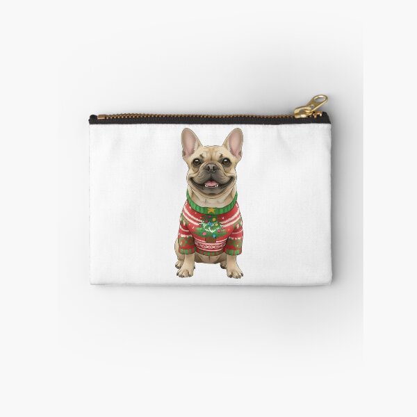 Item preview, French Bulldog in Holiday Sweater designed and sold by TheNumbersGeek.