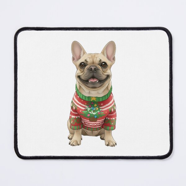 Item preview, French Bulldog in Holiday Sweater designed and sold by TheNumbersGeek.