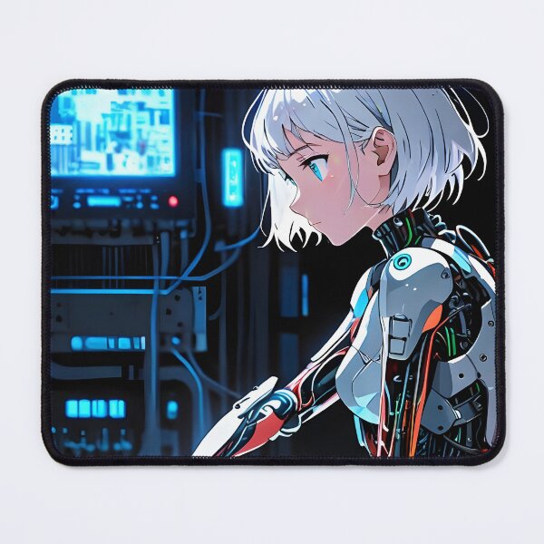 Item preview, ECHO: System Check Terminal View | Cute Cyberpunk Anime Girl designed and sold by Sytrics.