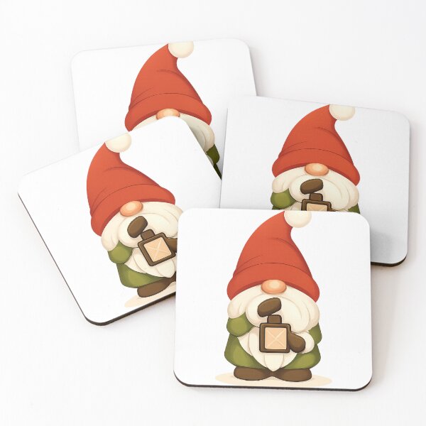 Item preview, Christmas Gnome with Lantern – Minimal Nordic Holiday Art designed and sold by Fernova.