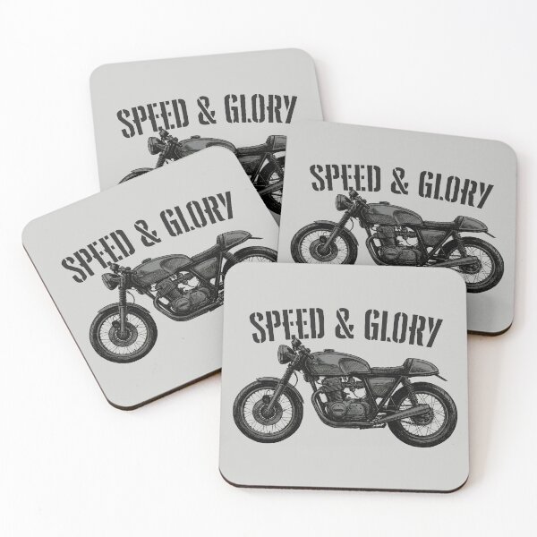 Item preview, Speed And Glory Vintage Cafe Racer Motorcycle designed and sold by WAMTEES.