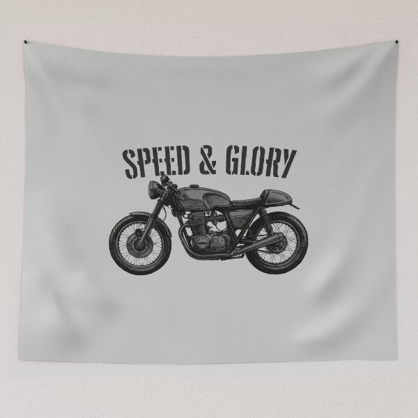 Item preview, Speed And Glory Vintage Cafe Racer Motorcycle designed and sold by WAMTEES.