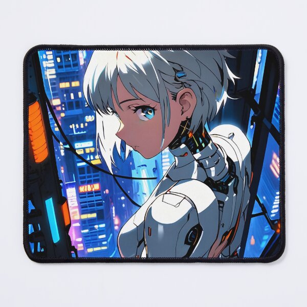 Item preview, ECHO: Vertical Framework City View | Cute Cyberpunk Anime Girl designed and sold by Sytrics.