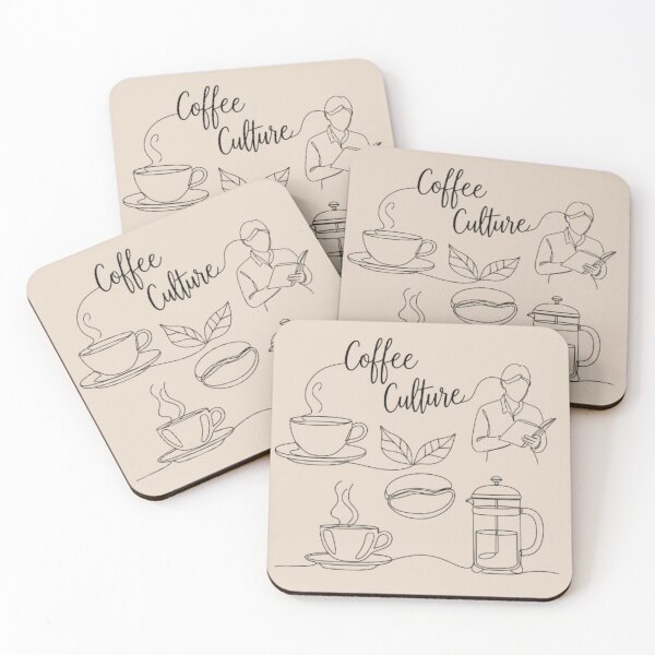 Item preview, Minimalist Line Art Coffee Culture Style Art designed and sold by ProjectNoah.