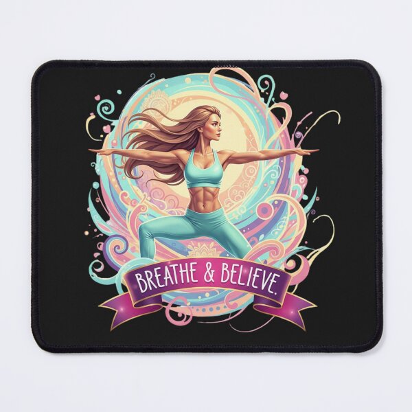 Item preview, BREATHE & BELIEVE. | Warrior Yoga Pop Art for Confidence designed and sold by BoldBloomArt.