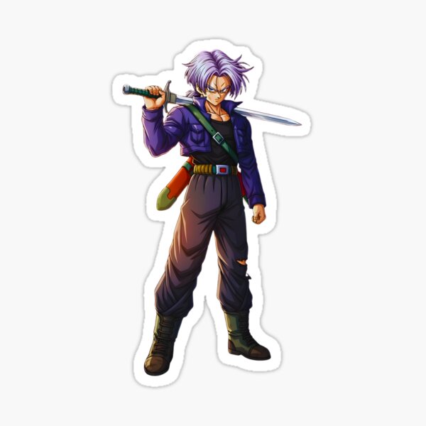 Purple-Haired Sword Warrior – Epic Anime Style Art Sticker