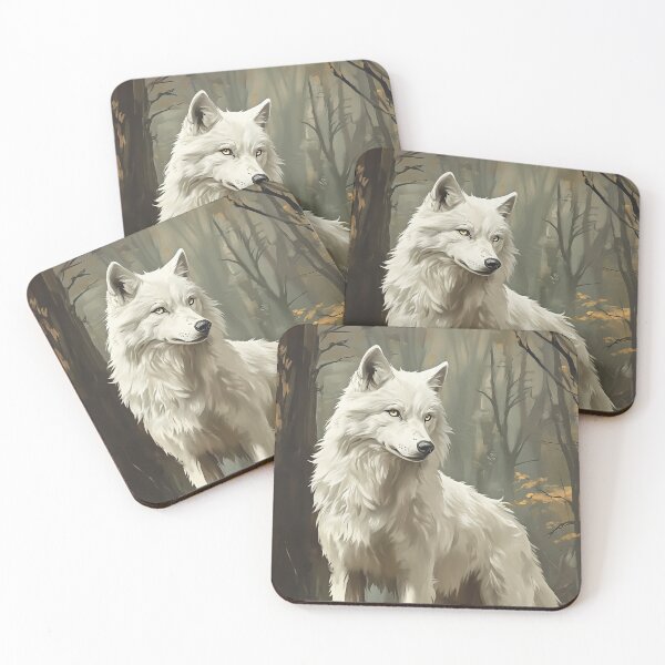 Item preview, White Wolf in Autumn Forest designed and sold by PetsArt.