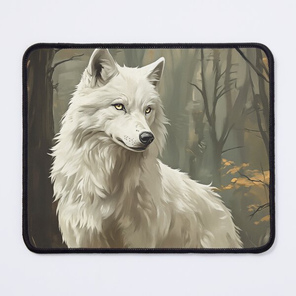 Item preview, White Wolf in Autumn Forest designed and sold by PetsArt.