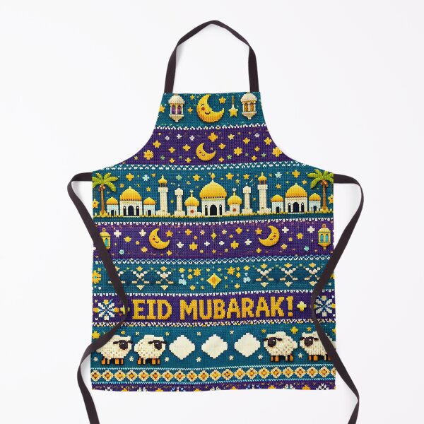 Item preview, Eid Mubarak Knit Pattern – Islamic Holiday Sweater Style Design designed and sold by Legacy Pulp Studio.