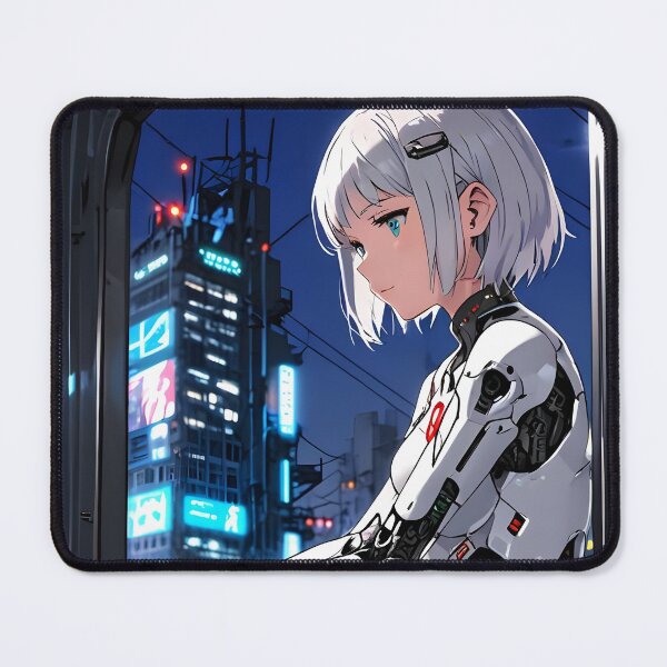 Item preview, ECHO: Night City Ledge View | Cute Cyberpunk Anime Girl designed and sold by Sytrics.