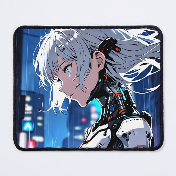 Item preview, ECHO: Rainy Melancholy Portrait | Cute Cyberpunk Anime Girl designed and sold by Sytrics.