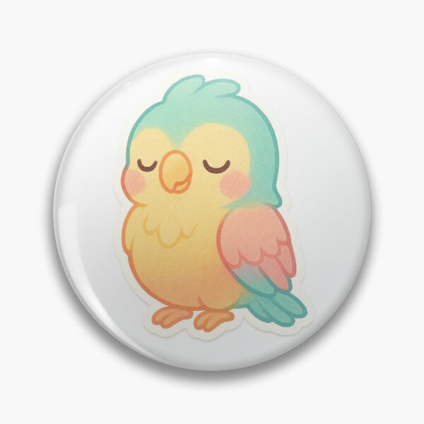 Artikelvorschau, Pastel Sleepy Parrot Sticker entworfen und verkauft von StickMint.