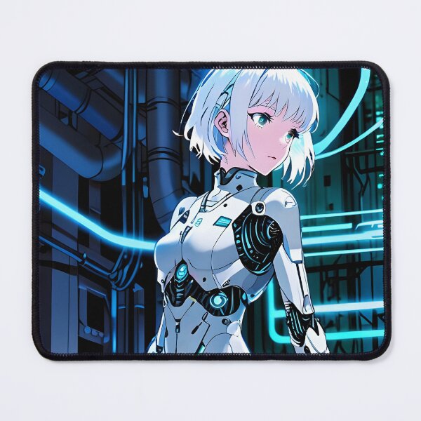 Item preview, ECHO: Bright Blue Maintenance Glow | Cute Cyberpunk Anime Girl designed and sold by Sytrics.