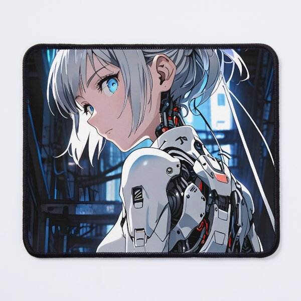 Item preview, ECHO: Back View Mechanic Portrait | Cute Cyberpunk Anime Girl designed and sold by Sytrics.