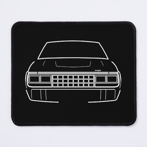 Item preview, AMC Eagle 1980s American classic car white outline designed and sold by soitwouldseem.