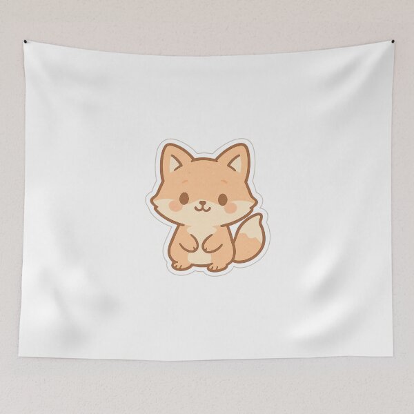 Item preview, Aesthetic Happy Fox Sticker designed and sold by StickMint.