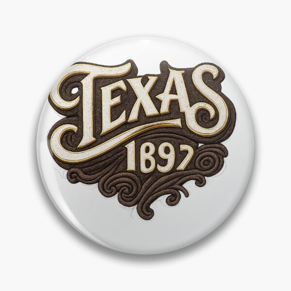 Item preview, Texas 1897 Vintage Typography Design designed and sold by StoreRedRose.