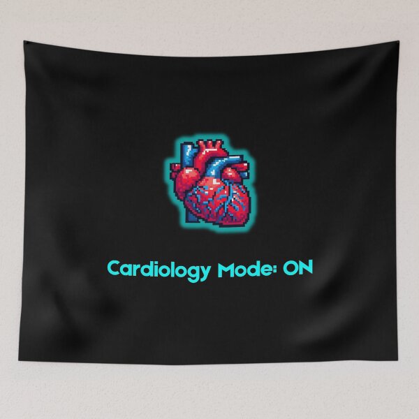 Item preview, 8-Bit Anatomical Heart Pixel Art - Cardiology Mode On designed and sold by JonyDG.