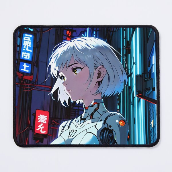 Item preview, ECHO: High Contrast Neon Portrait | Cute Cyberpunk Anime Girl designed and sold by Sytrics.