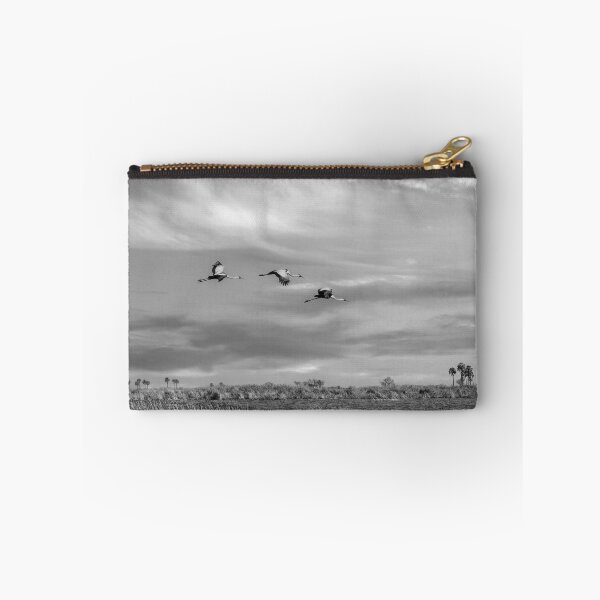 Item preview, Wattled Cranes In Flight In Black and White designed and sold by Kay Brewer.