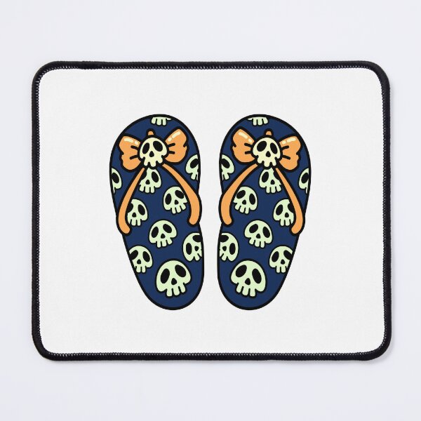 Item preview, Cute Skull Flip Flops – Spooky Halloween Slippers with Bows and Skulls designed and sold by Horrify.