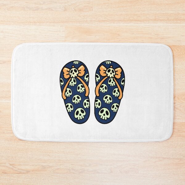 Item preview, Cute Skull Flip Flops – Spooky Halloween Slippers with Bows and Skulls designed and sold by Horrify.