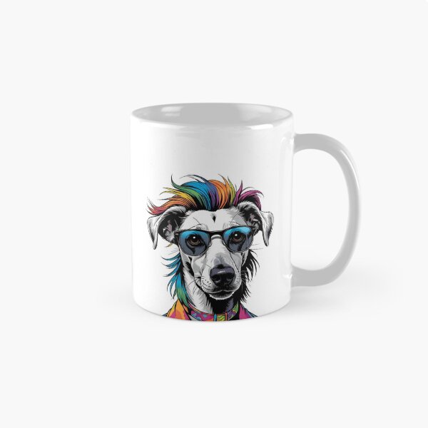 Artikelvorschau, Punk Whippet Windhund Porträt entworfen und verkauft von Spectral2.