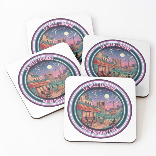 Item preview, Paris Dreamy Café Scene – Cosmic Landmarks & Eiffel Tower Edition  designed and sold by Tily360.