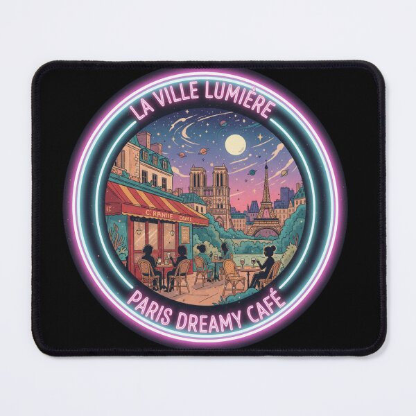Item preview, Paris Dreamy Café Scene – Cosmic Landmarks & Eiffel Tower Edition designed and sold by Tily360.