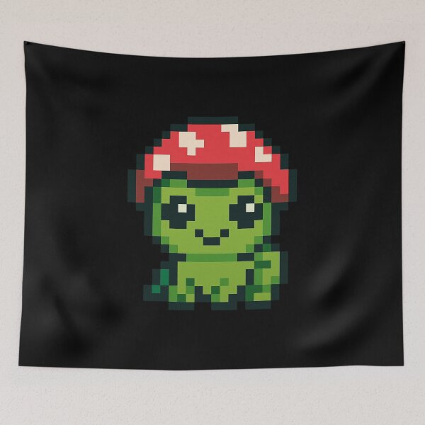 Item preview, Pixel mushroom creature with green face designed and sold by PixelMarrero.