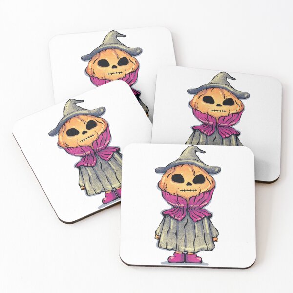 Item preview, Cute Pumpkin Doll with Witch Hat – Creepy Cute Halloween Character designed and sold by Horrify.