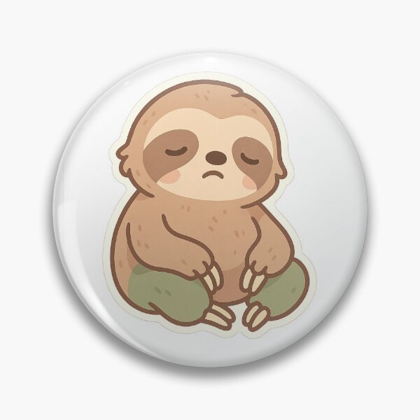 Artikelvorschau, Kawaii Playful Sloth Sticker entworfen und verkauft von StickMint.