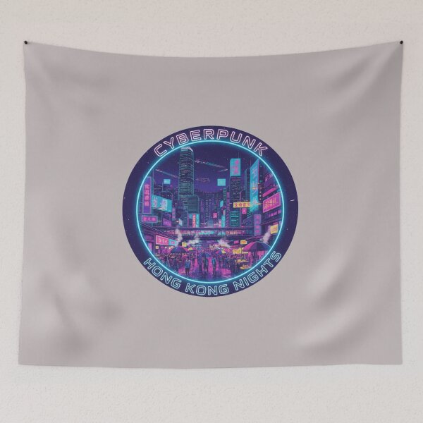 Item preview, Cyberpunk Hong Kong Nights – Futuristic Street Scene Edition  designed and sold by Tily360.