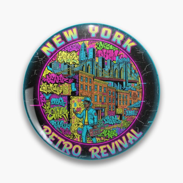 Item preview, New York Retro Graffiti Revival – Boombox, Brooklyn Bridge and Street Culture Edition designed and sold by Tily360.