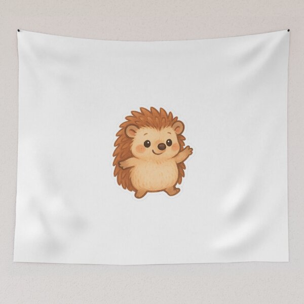Artikelvorschau, Aesthetic Playful Hedgehog Sticker entworfen und verkauft von StickMint.