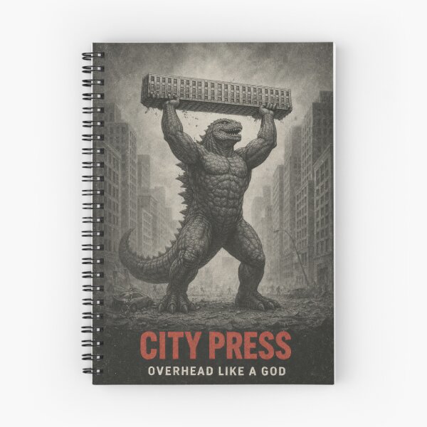 Item preview, KAIJU - CITY PRESS – OVERHEAD LIKE A GOD designed and sold by BroShirtStore.
