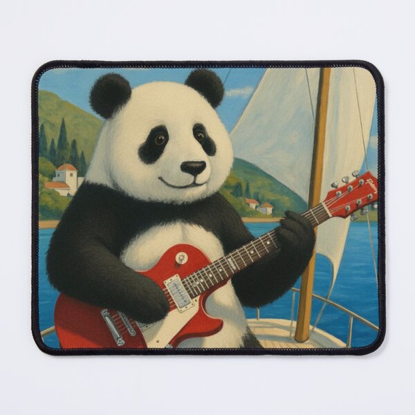 Item preview, Panda with an electric guitar. designed and sold by Alpaca Ridge.