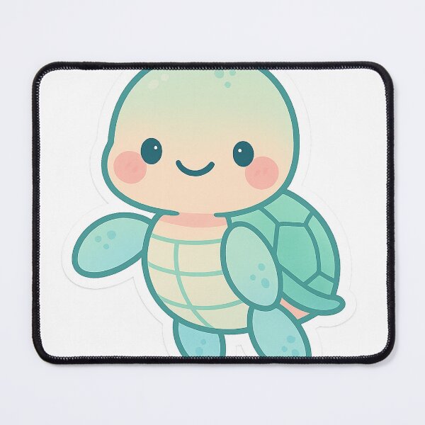 Item preview, Kawaii Happy Turtle Sticker designed and sold by StickMint.