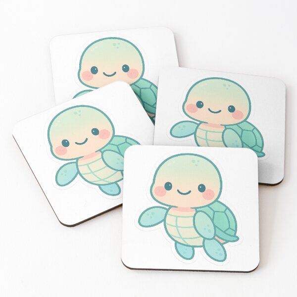 Item preview, Kawaii Happy Turtle Sticker designed and sold by StickMint.