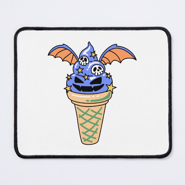 Item preview, Cute Halloween Ice Cream Monster with Bat Wings designed and sold by Horrify.