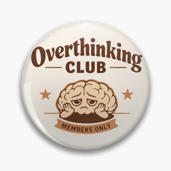 Item preview, Overthinking Club Poster – Aesthetic Minimalist Wall Art ( Warm Minimalism ) designed and sold by BaKamiLand.