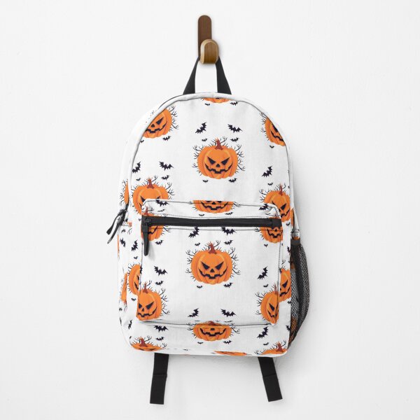 Item preview, Scary Halloween Pumpkin Face with Bats designed and sold by Horrify.