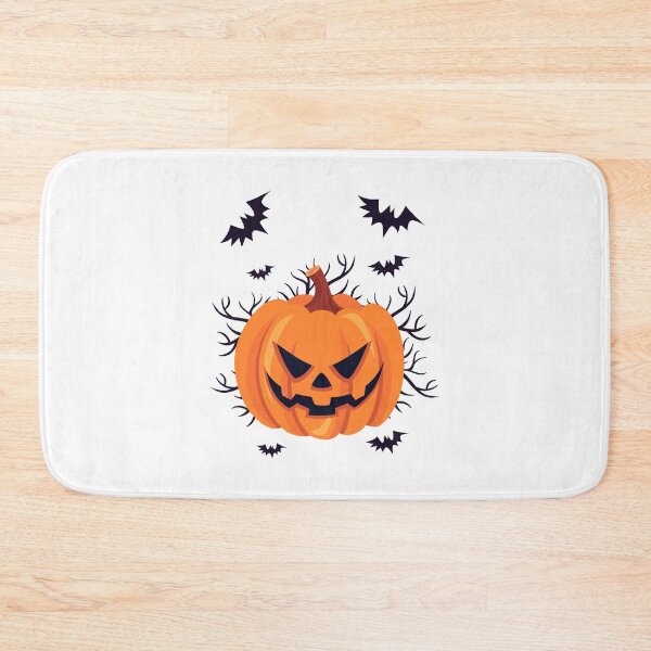 Item preview, Scary Halloween Pumpkin Face with Bats designed and sold by Horrify.