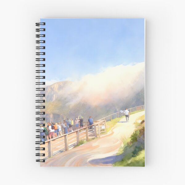 Item preview, Slieve League Sliabh Liag with Fog Over The Hill Watercolor designed and sold by OliDesigns.