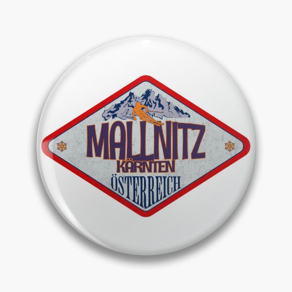 Item preview, Mallnitz, Kärnten, Osterreich, Austria, Vintage skiing badge design designed and sold by Wanderful-roads.