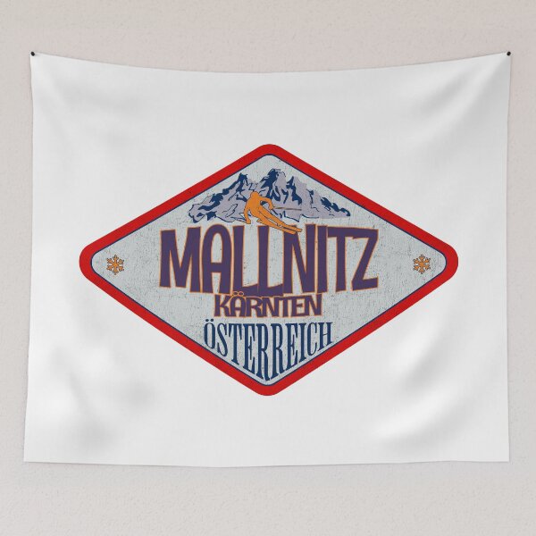 Item preview, Mallnitz, Kärnten, Osterreich, Austria, Vintage skiing badge design designed and sold by Wanderful-roads.