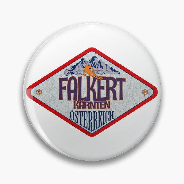 Item preview, Falkert, Kärnten, Osterreich, Austria, Vintage skiing badge design designed and sold by Wanderful-roads.