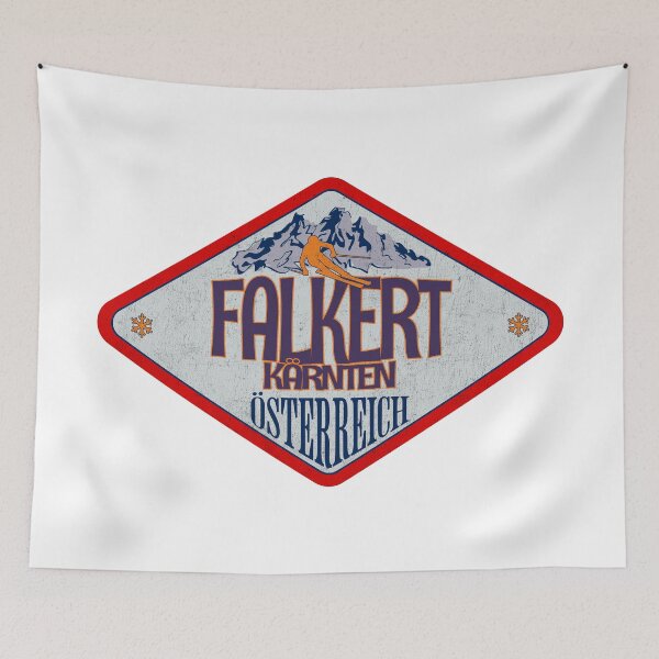 Item preview, Falkert, Kärnten, Osterreich, Austria, Vintage skiing badge design designed and sold by Wanderful-roads.