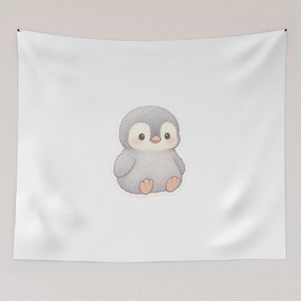 Item preview, Pegatina de pollito pingüino relajado en tonos pastel designed and sold by StickMint.